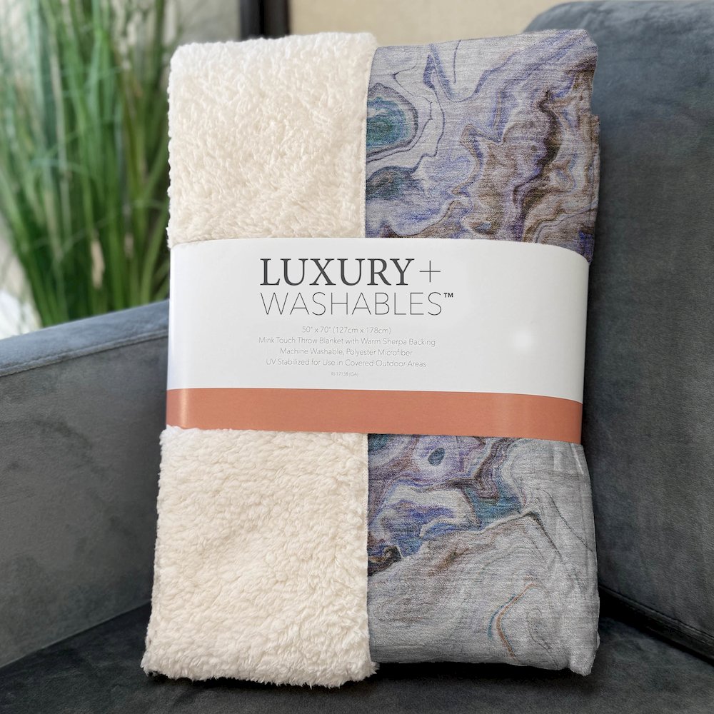 Premium Machine Washable ASB603 Beige 50" x 70" Sherpa Throw Blanket. Picture 3