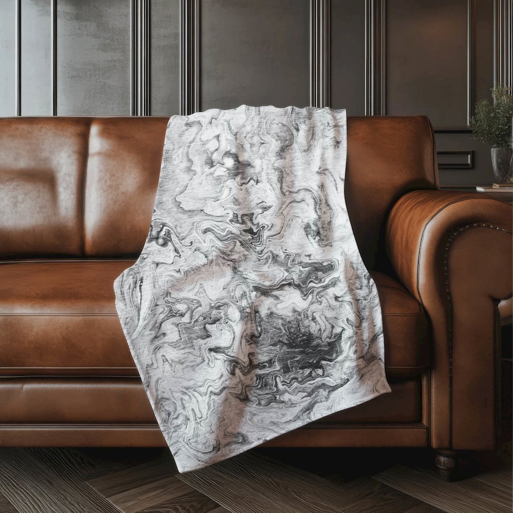 Premium Machine Washable ASB603 Gray 50" x 70" Sherpa Throw Blanket. Picture 4