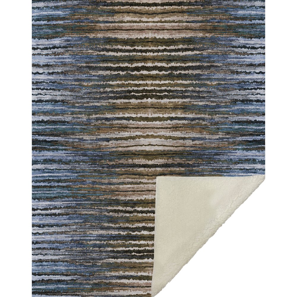 Premium Machine Washable ASB604 Blue 50" x 70" Sherpa Throw Blanket. Picture 1