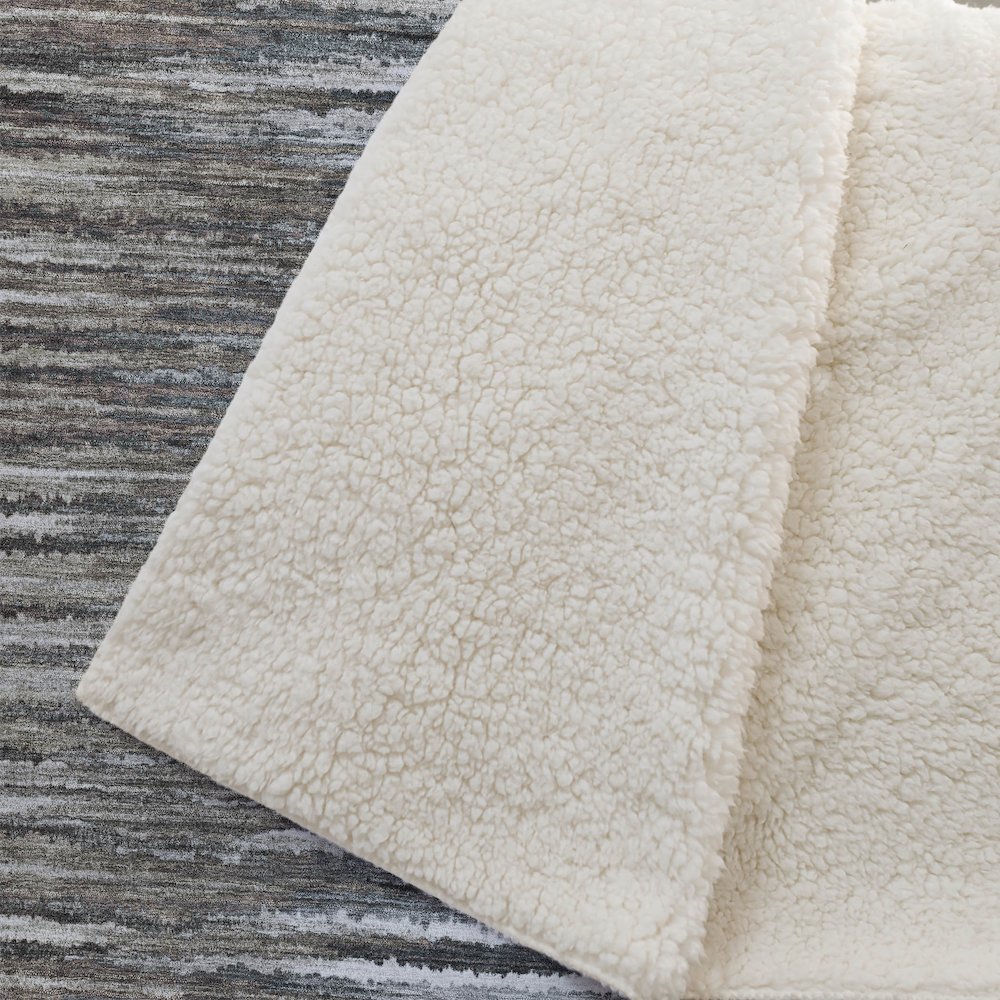 Premium Machine Washable ASB604 Brown 50" x 70" Sherpa Throw Blanket. Picture 2