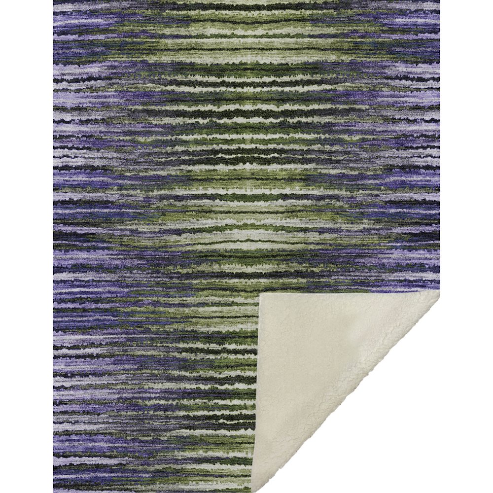 Premium Machine Washable ASB604 Purple 50" x 70" Sherpa Throw Blanket. Picture 1