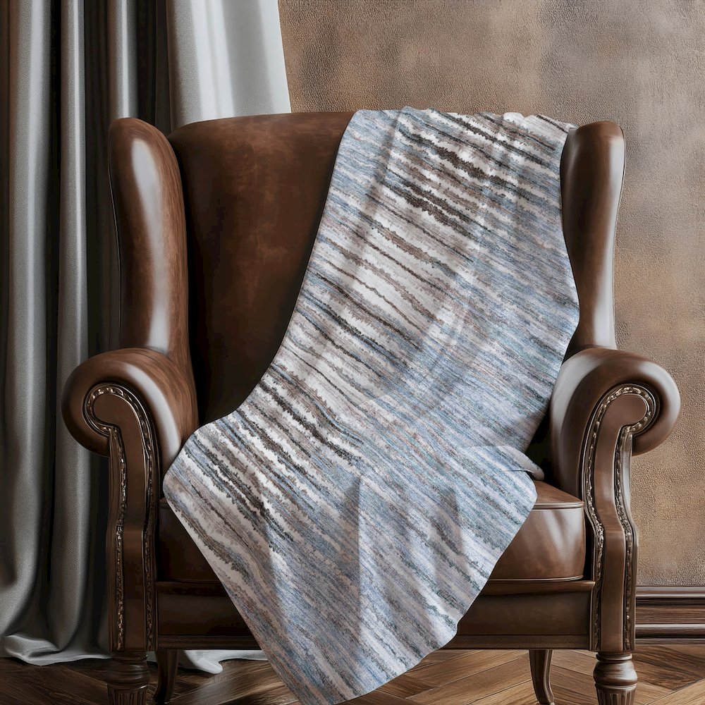Premium Machine Washable ASB604 Sky 50" x 70" Sherpa Throw Blanket. Picture 5