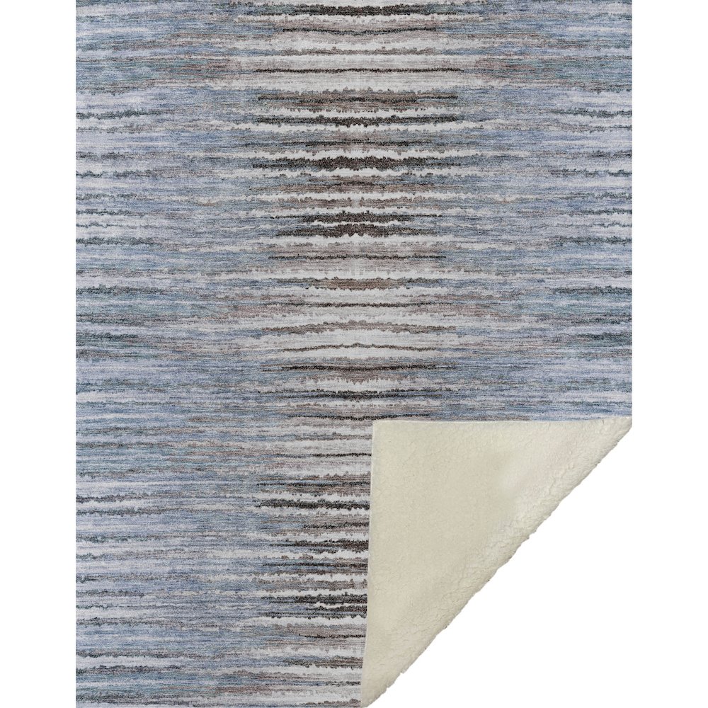 Premium Machine Washable ASB604 Sky 50" x 70" Sherpa Throw Blanket. Picture 1