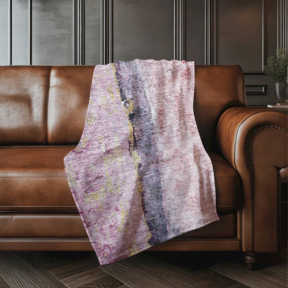 Premium Machine Washable ASB605 Blush 50" x 70" Sherpa Throw Blanket. Picture 4