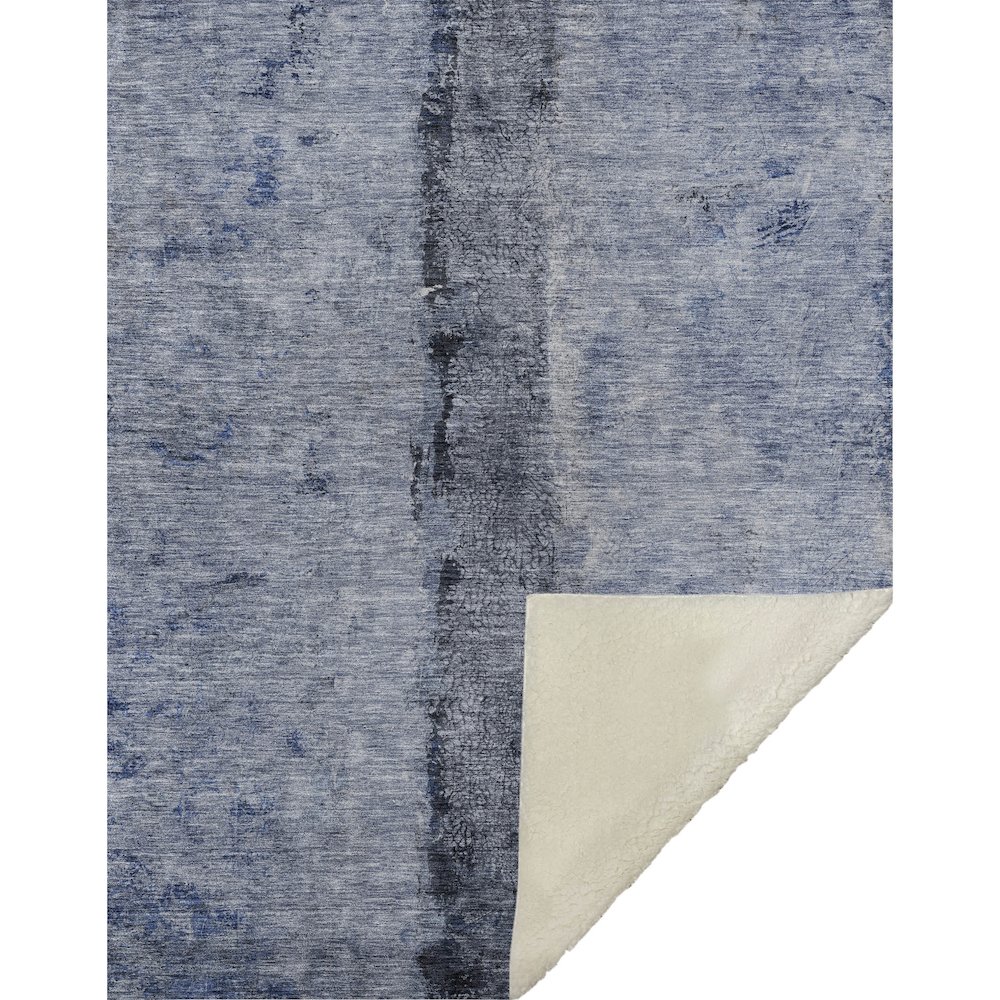 Premium Machine Washable ASB605 Denim 50" x 70" Sherpa Throw Blanket. Picture 1