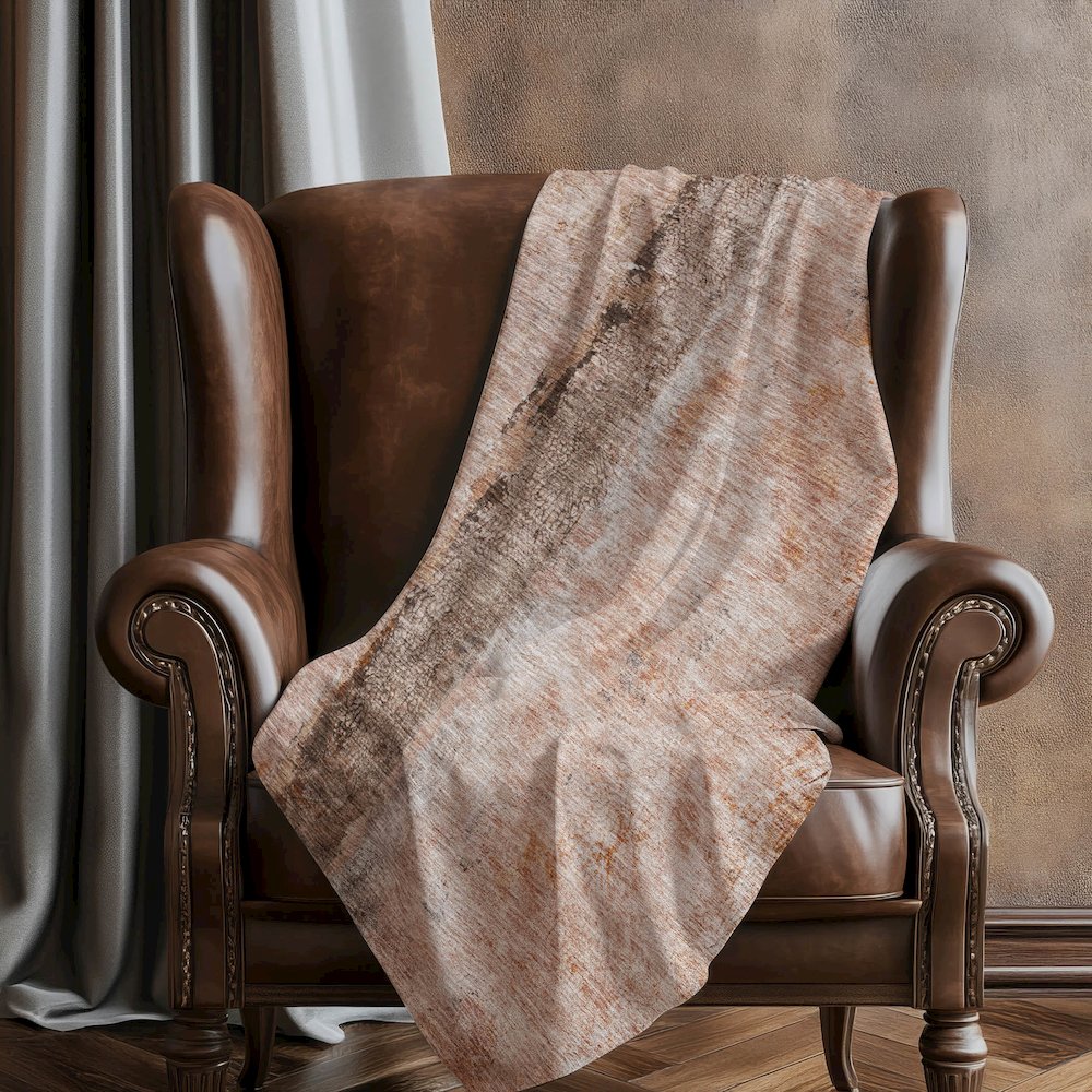 Premium Machine Washable ASB605 Paprika 50" x 70" Sherpa Throw Blanket. Picture 5