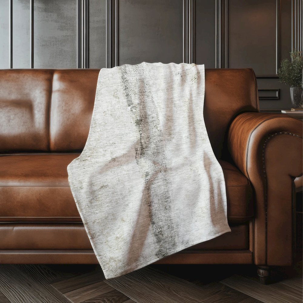 Premium Machine Washable ASB605 Taupe 50" x 70" Sherpa Throw Blanket. Picture 4