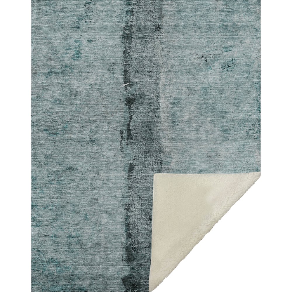 Premium Machine Washable ASB605 Teal 50" x 70" Sherpa Throw Blanket. Picture 1