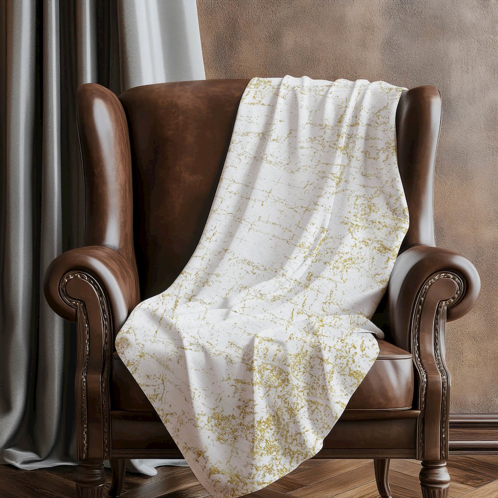 Premium Machine Washable ASB606 Gold 50" x 70" Sherpa Throw Blanket. Picture 5