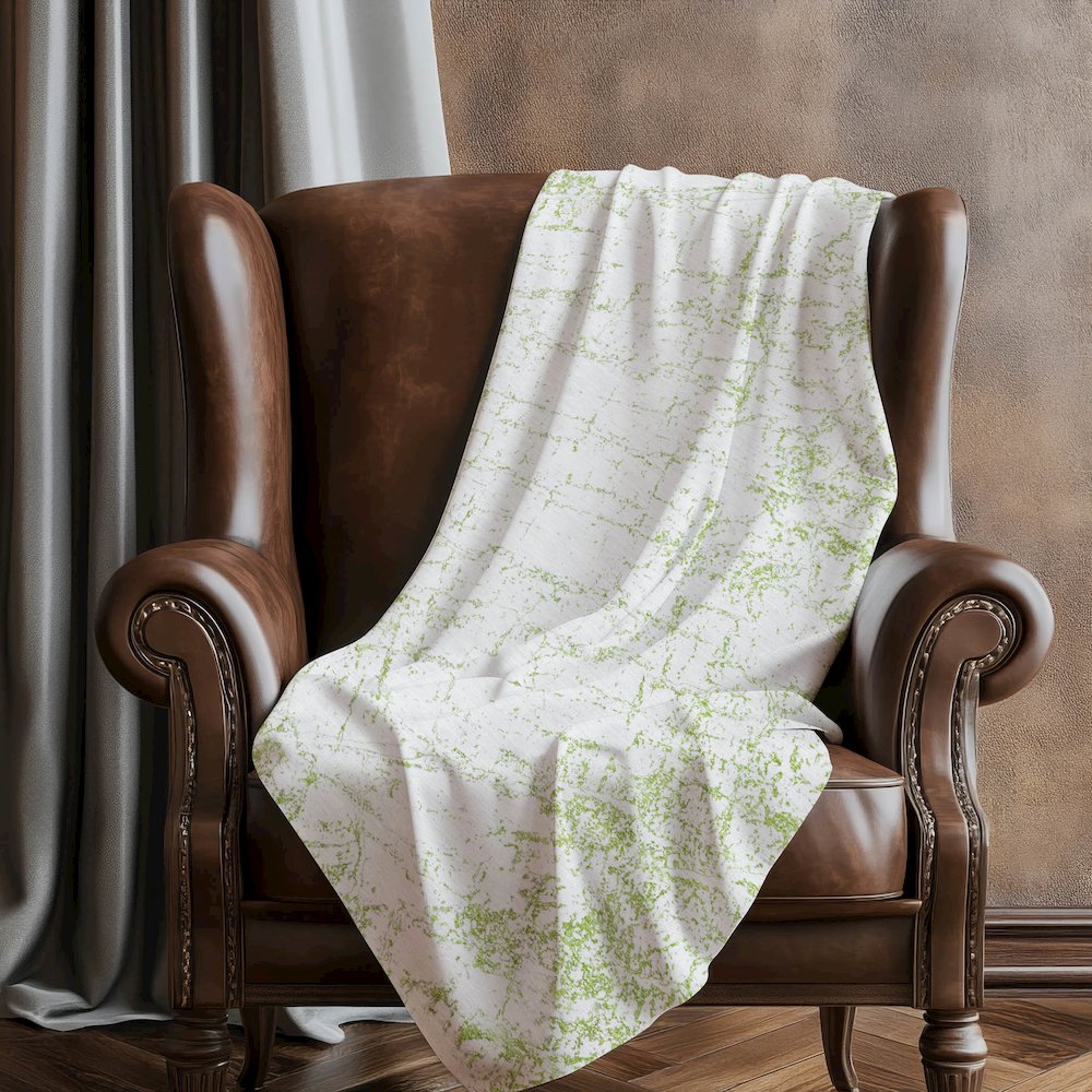 Premium Machine Washable ASB606 Green 50" x 70" Sherpa Throw Blanket. Picture 5