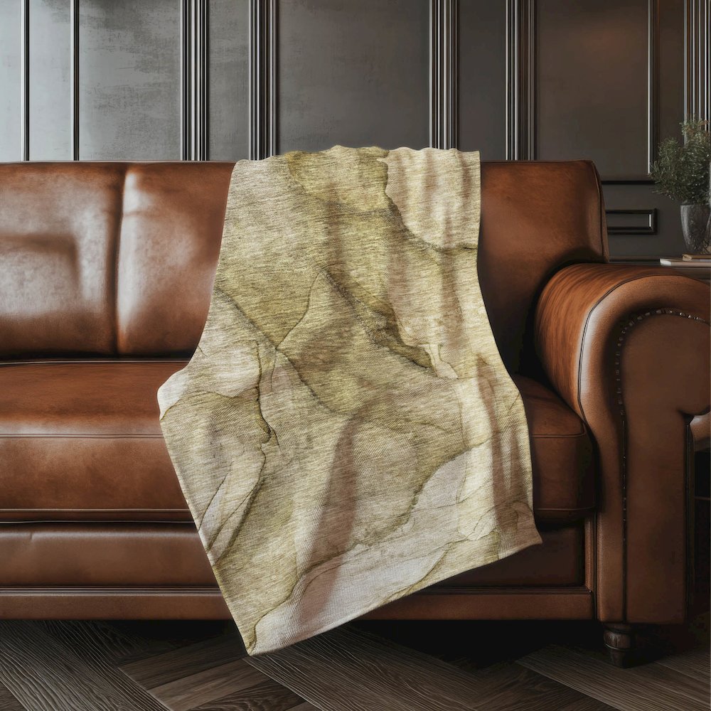 Premium Machine Washable ASB607 Brown 50" x 70" Sherpa Throw Blanket. Picture 4