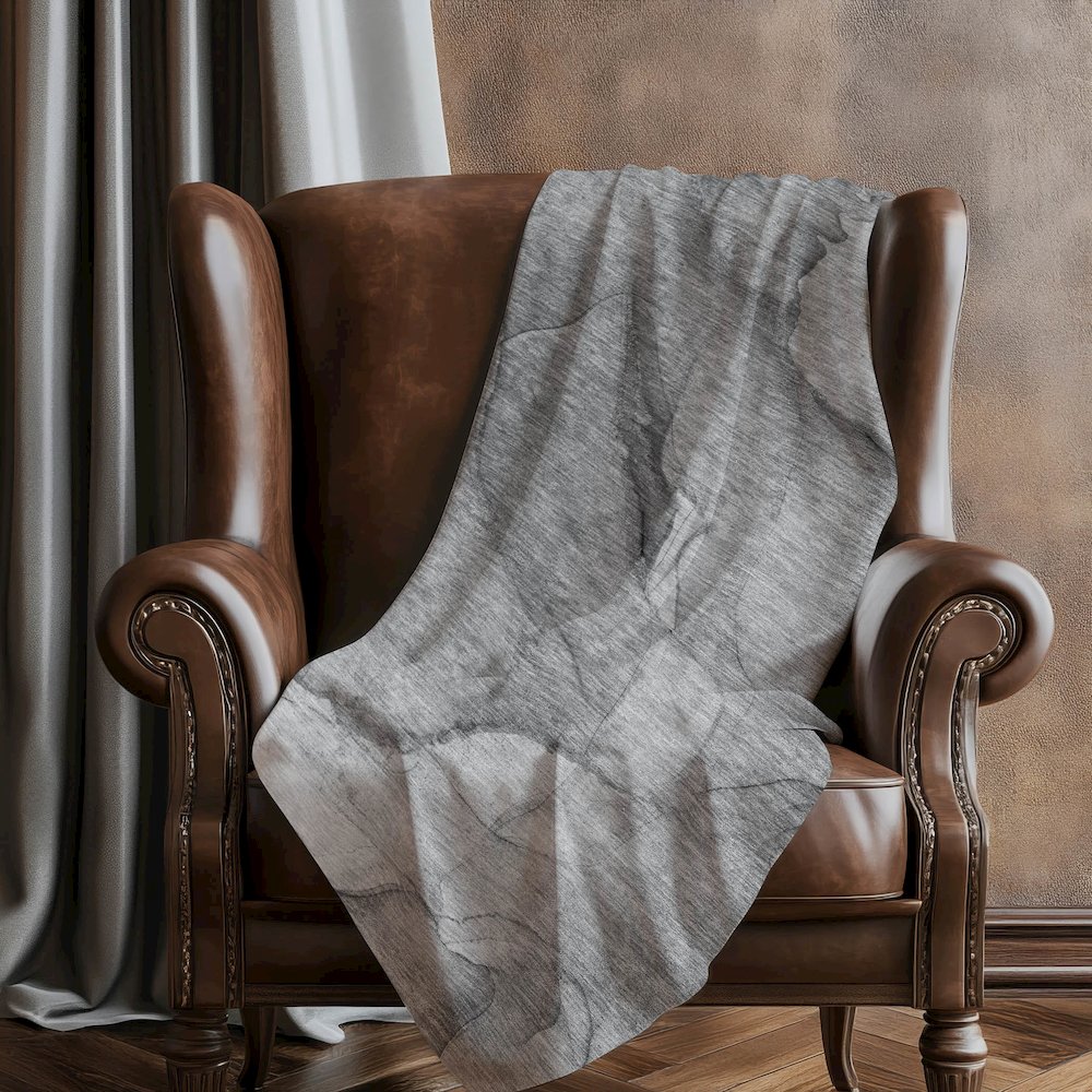 Premium Machine Washable ASB607 Gray 50" x 70" Sherpa Throw Blanket. Picture 5