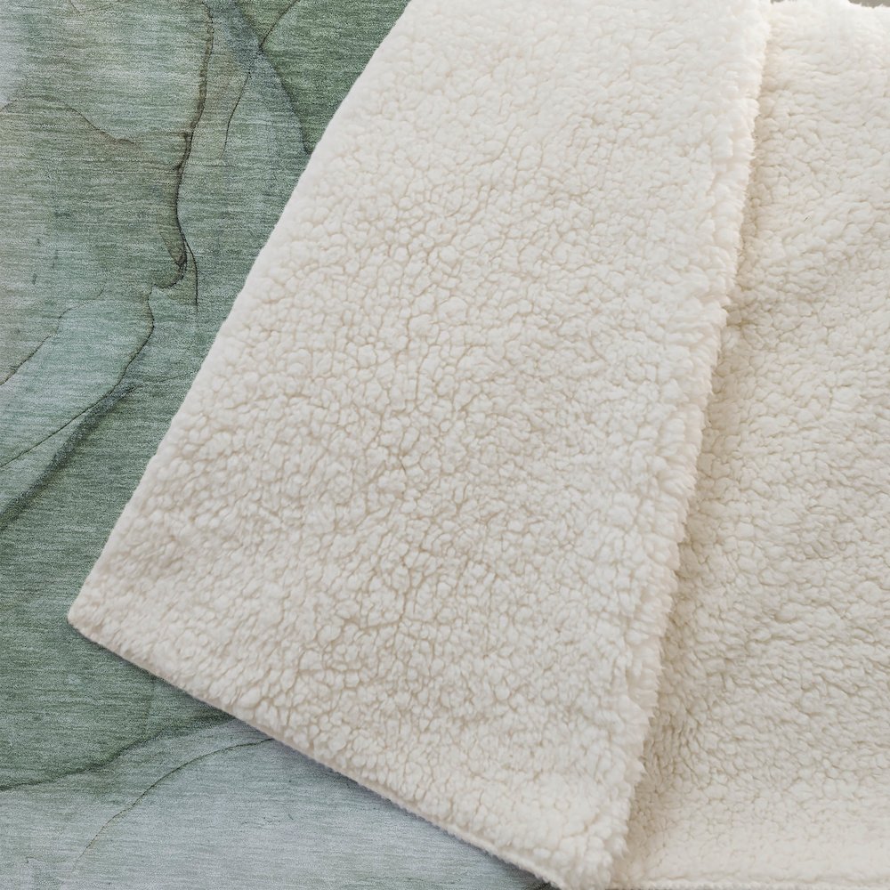 Premium Machine Washable ASB607 Green 50" x 70" Sherpa Throw Blanket. Picture 2