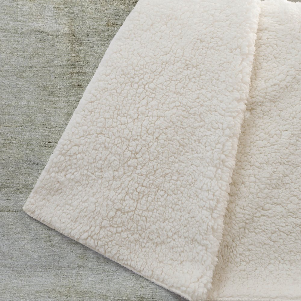 Premium Machine Washable ASB608 Taupe 50" x 70" Sherpa Throw Blanket. Picture 2