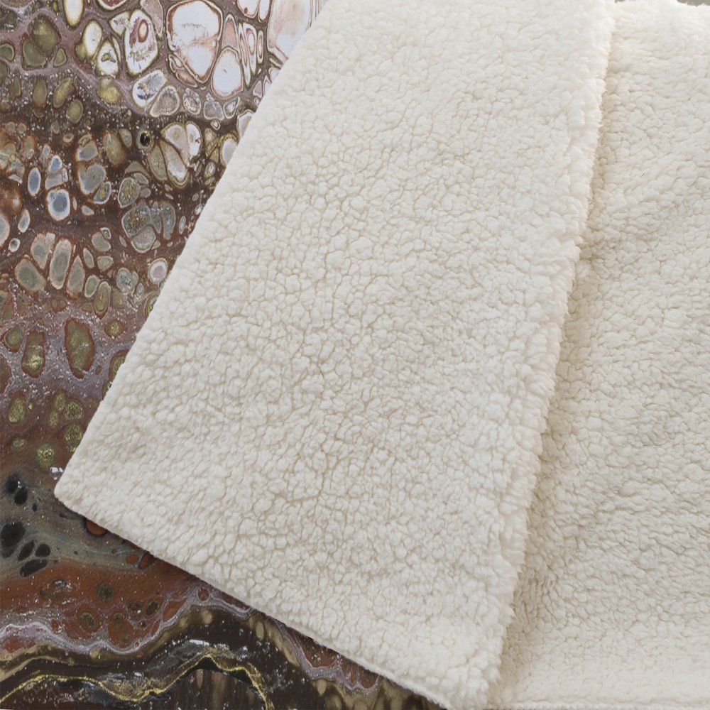 Premium Machine Washable ASB60 Riverbed 50" x 70" Sherpa Throw Blanket. Picture 2