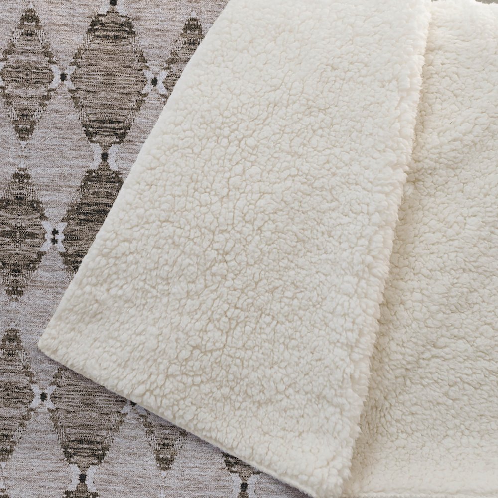 Premium Machine Washable ASB610 Mocha 50" x 70" Sherpa Throw Blanket. Picture 2