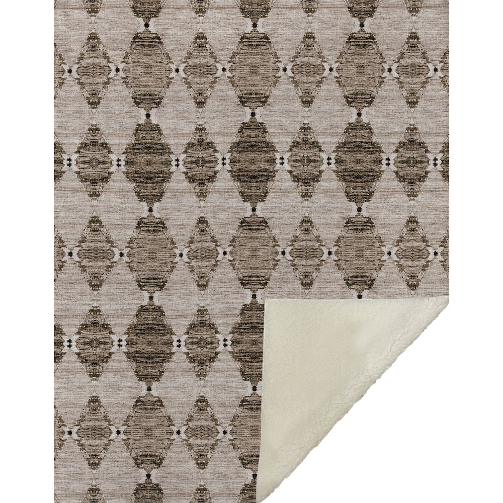 Premium Machine Washable ASB610 Mocha 50" x 70" Sherpa Throw Blanket. Picture 1