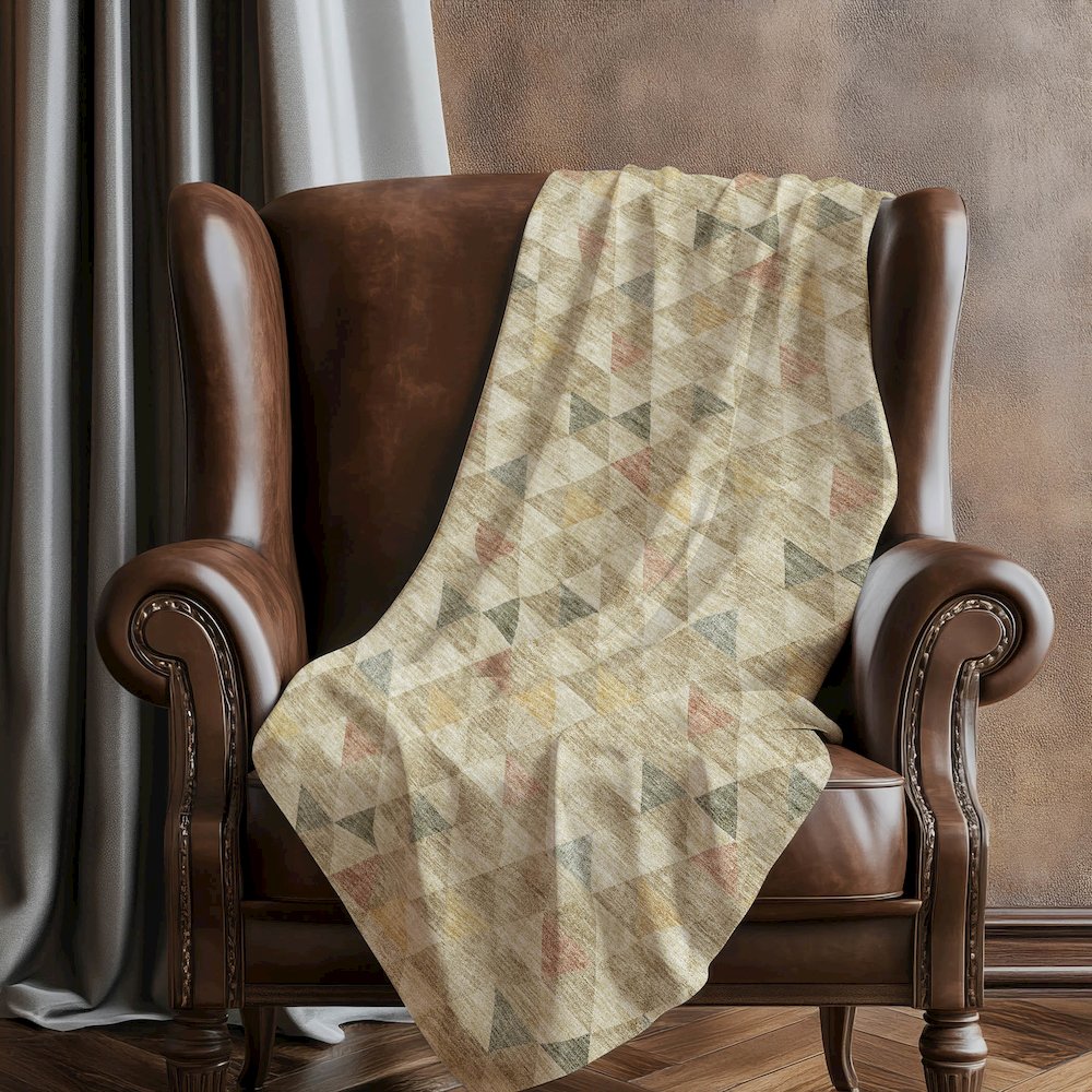 Premium Machine Washable ASB612 Beige 50" x 70" Sherpa Throw Blanket. Picture 5