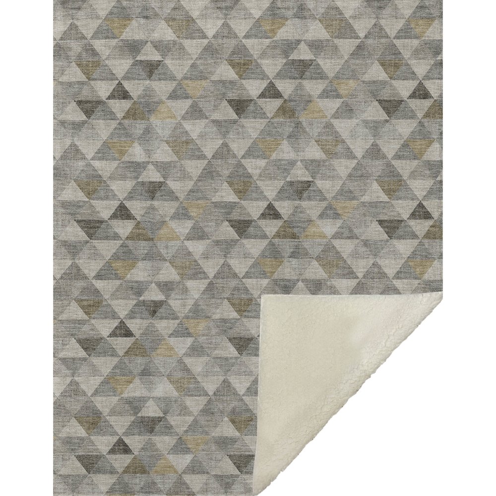 Premium Machine Washable ASB612 Taupe 50" x 70" Sherpa Throw Blanket. Picture 1