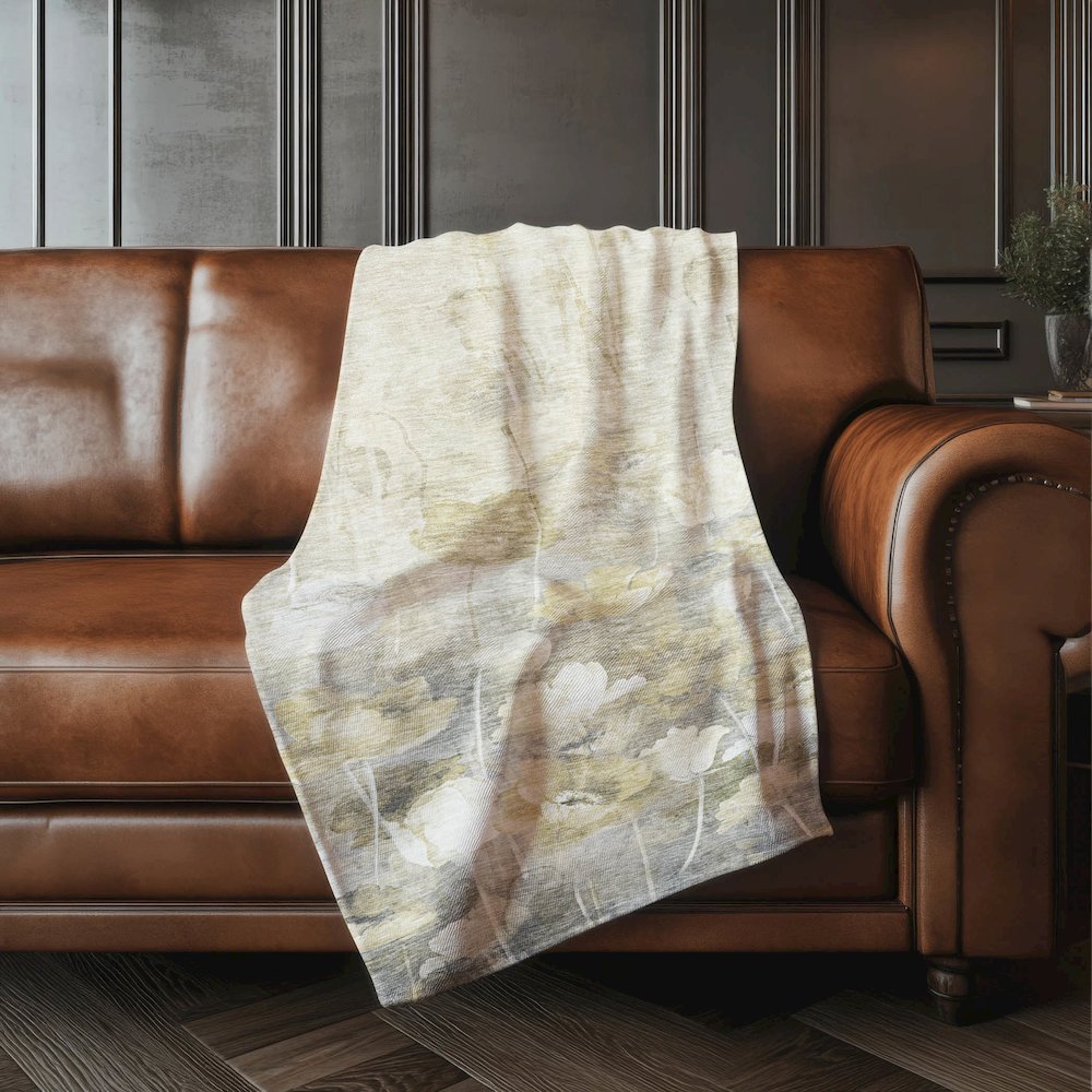 Premium Machine Washable ASB613 Beige 50" x 70" Sherpa Throw Blanket. Picture 4