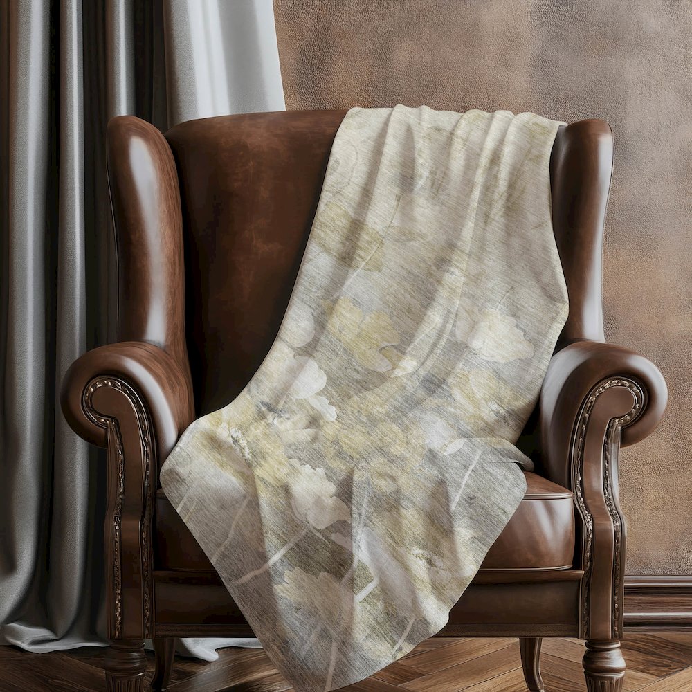 Premium Machine Washable ASB613 Beige 50" x 70" Sherpa Throw Blanket. Picture 5