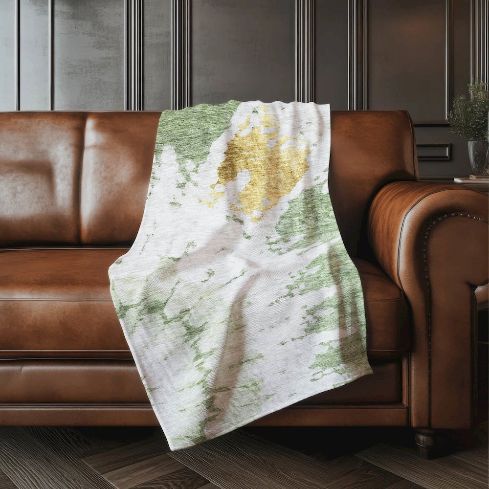 Premium Machine Washable ASB614 Aloe 50" x 70" Sherpa Throw Blanket. Picture 4