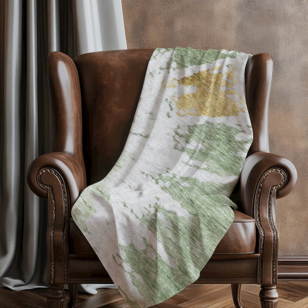 Premium Machine Washable ASB614 Aloe 50" x 70" Sherpa Throw Blanket. Picture 5