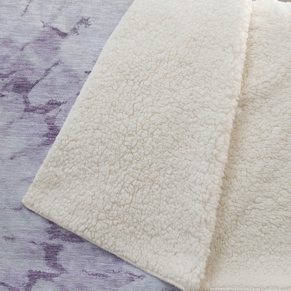 Premium Machine Washable ASB614 Purple 50" x 70" Sherpa Throw Blanket. Picture 2