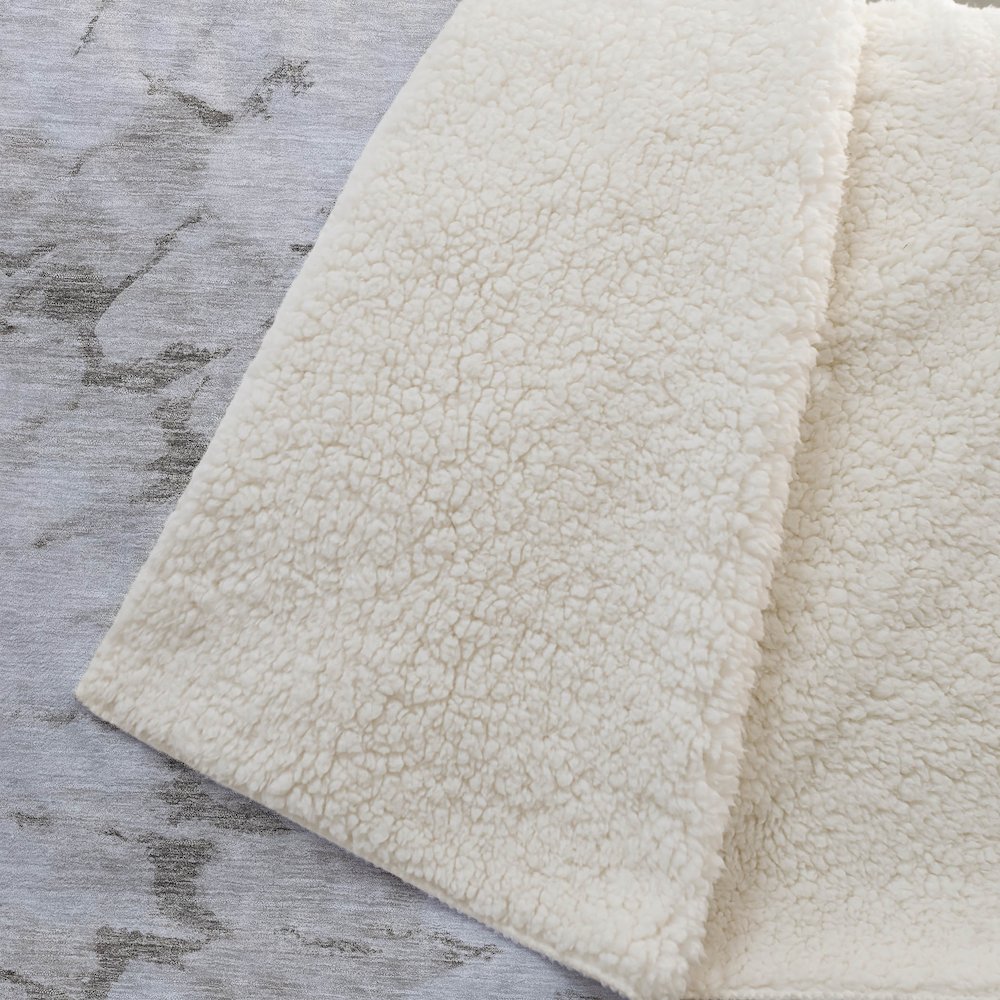 Premium Machine Washable ASB614 Taupe 50" x 70" Sherpa Throw Blanket. Picture 2