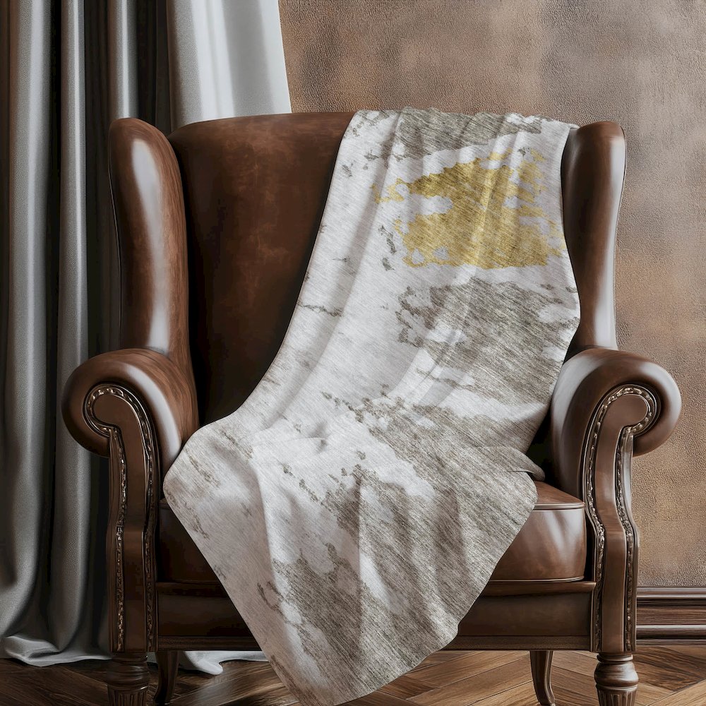 Premium Machine Washable ASB614 Taupe 50" x 70" Sherpa Throw Blanket. Picture 5