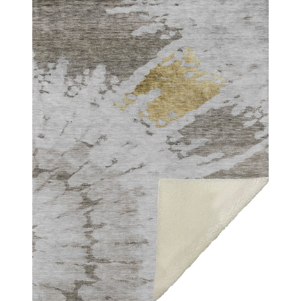 Premium Machine Washable ASB614 Taupe 50" x 70" Sherpa Throw Blanket. Picture 1