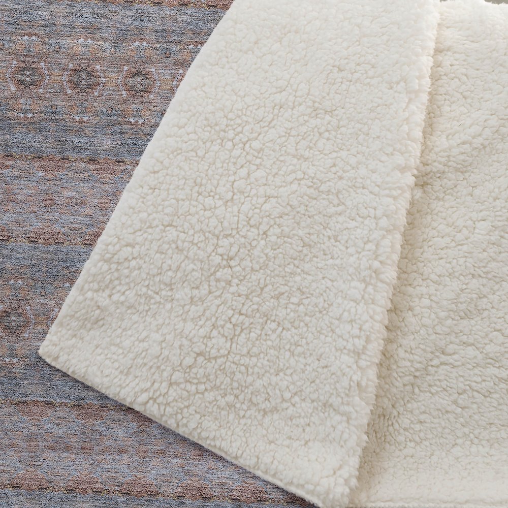 Premium Machine Washable ASB615 Paprika 50" x 70" Sherpa Throw Blanket. Picture 2