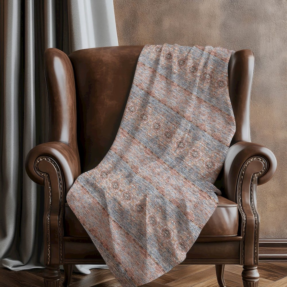 Premium Machine Washable ASB615 Paprika 50" x 70" Sherpa Throw Blanket. Picture 5