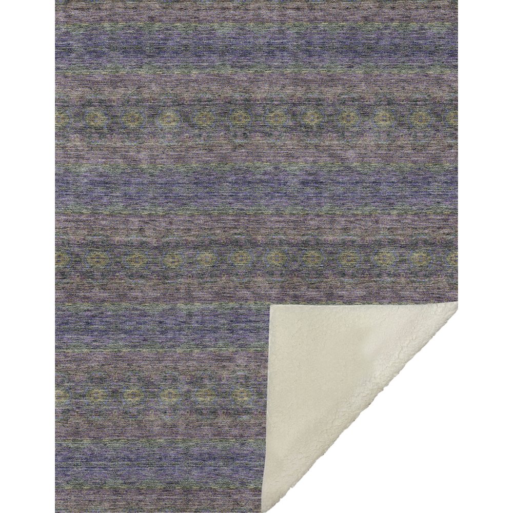 Premium Machine Washable ASB615 Purple 50" x 70" Sherpa Throw Blanket. Picture 1