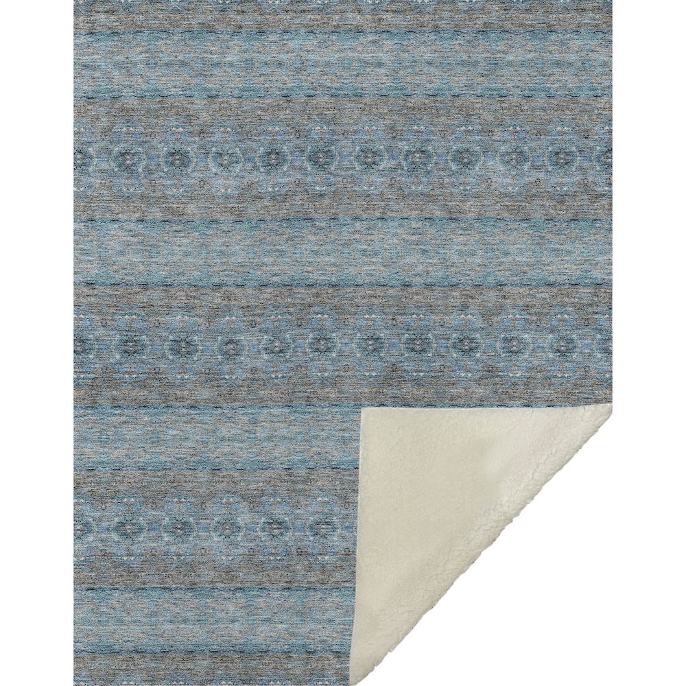 Premium Machine Washable ASB615 Teal 50" x 70" Sherpa Throw Blanket. Picture 1