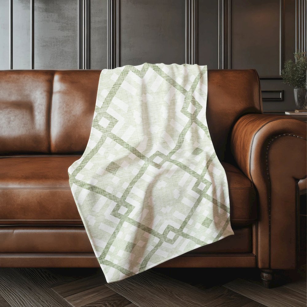 Premium Machine Washable ASB616 Aloe 50" x 70" Sherpa Throw Blanket. Picture 4