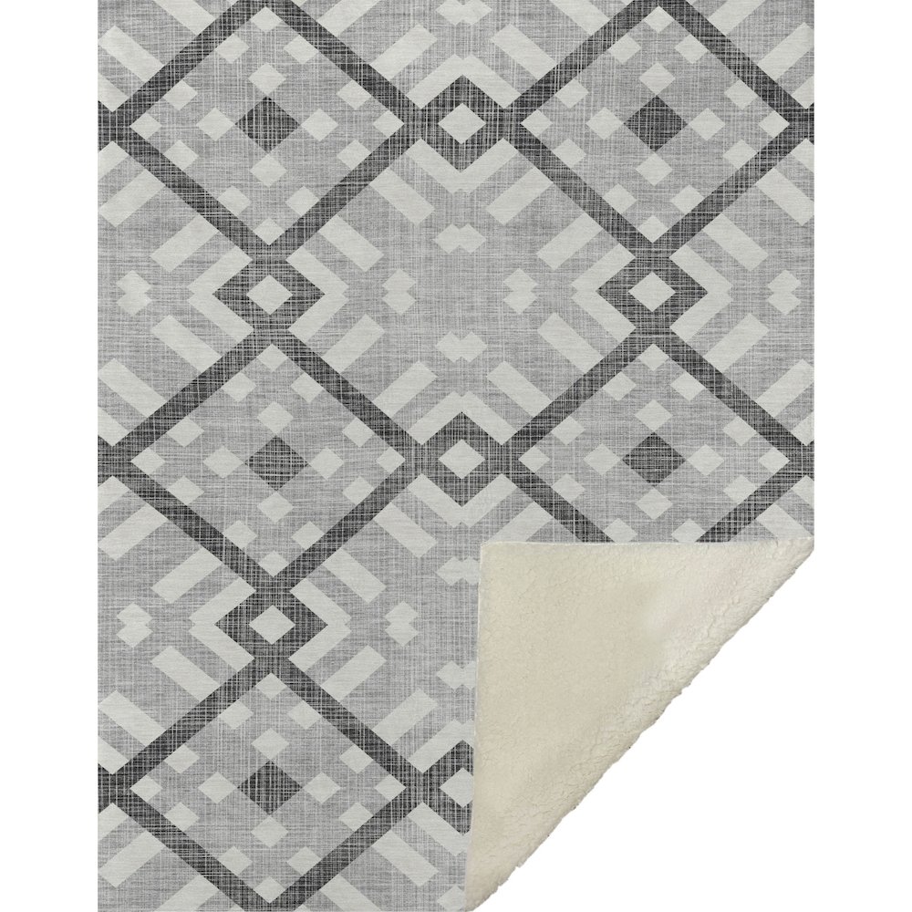 Premium Machine Washable ASB616 Gray 50" x 70" Sherpa Throw Blanket. Picture 1