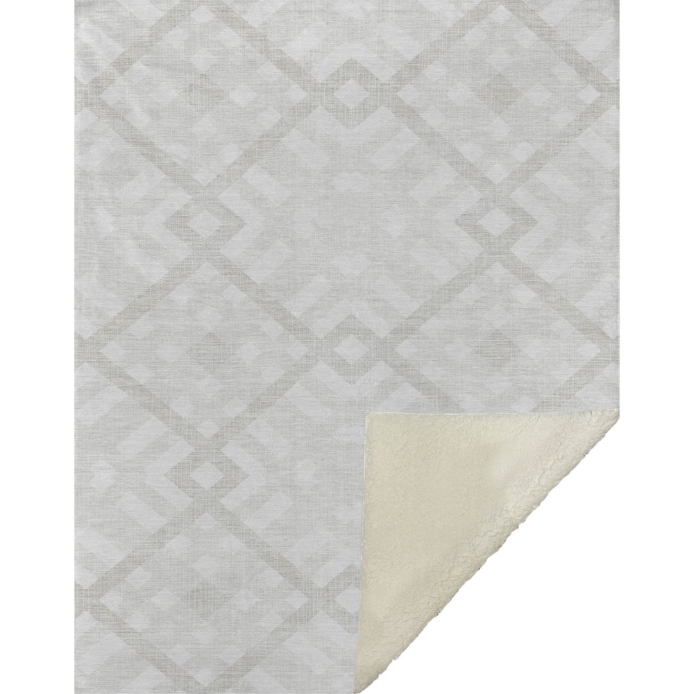 Premium Machine Washable ASB616 Ivory 50" x 70" Sherpa Throw Blanket. Picture 1