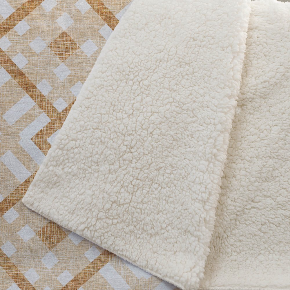 Premium Machine Washable ASB616 Peach 50" x 70" Sherpa Throw Blanket. Picture 2
