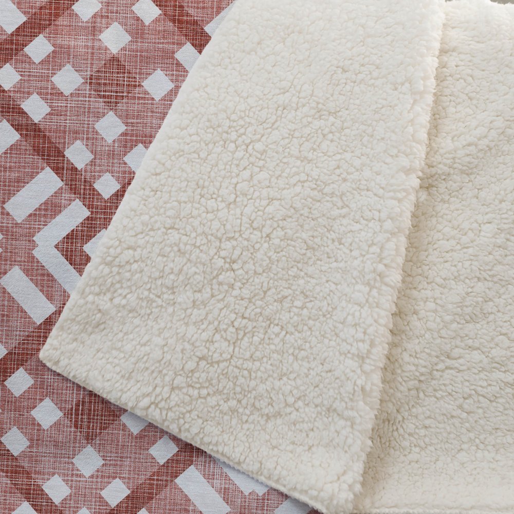 Premium Machine Washable ASB616 Red 50" x 70" Sherpa Throw Blanket. Picture 2