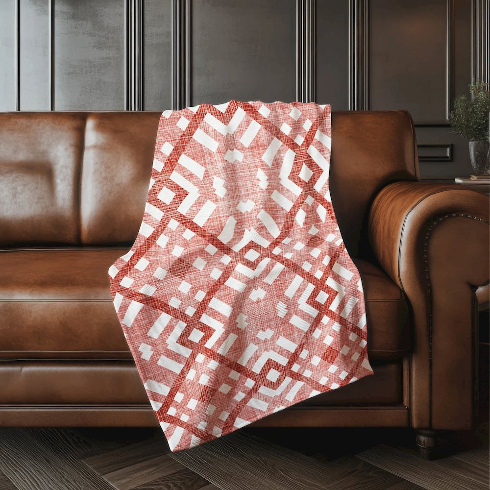 Premium Machine Washable ASB616 Red 50" x 70" Sherpa Throw Blanket. Picture 4