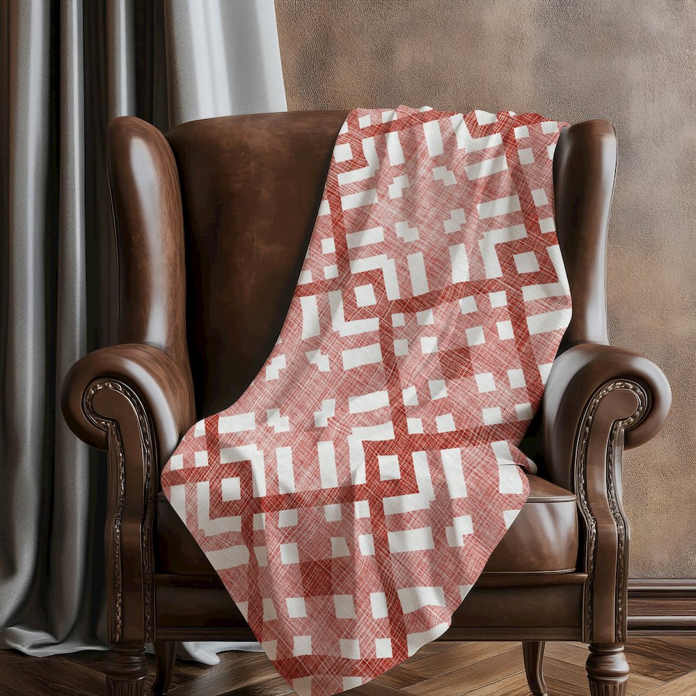Premium Machine Washable ASB616 Red 50" x 70" Sherpa Throw Blanket. Picture 5