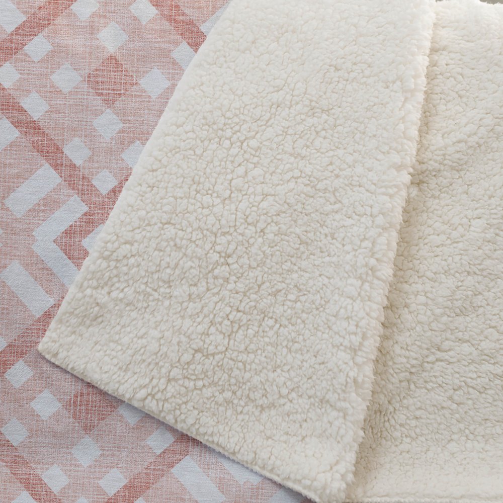 Premium Machine Washable ASB616 Salmon 50" x 70" Sherpa Throw Blanket. Picture 2