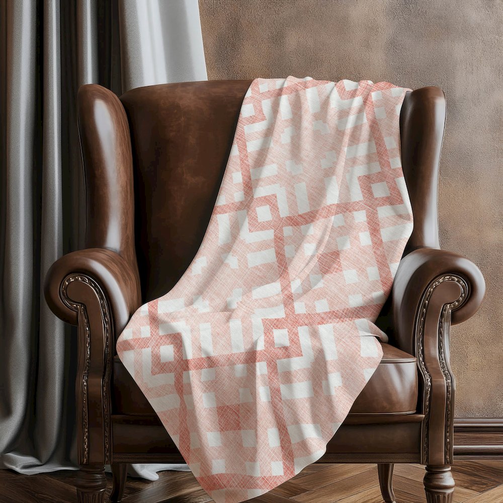 Premium Machine Washable ASB616 Salmon 50" x 70" Sherpa Throw Blanket. Picture 5