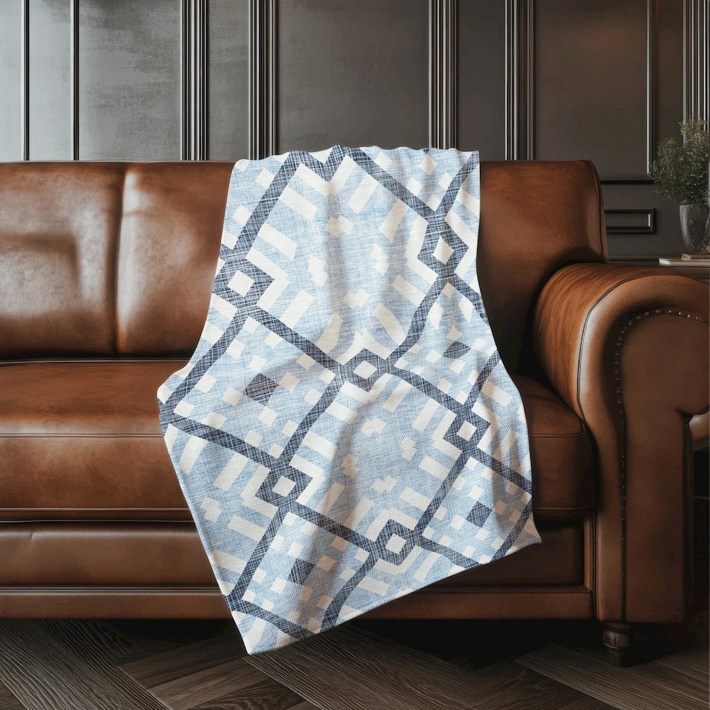 Premium Machine Washable ASB616 Sky 50" x 70" Sherpa Throw Blanket. Picture 4