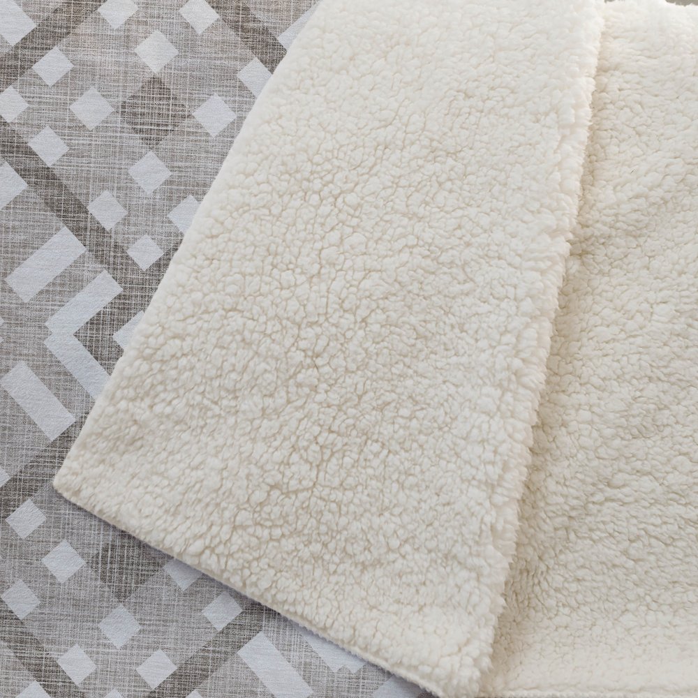 Premium Machine Washable ASB616 Taupe 50" x 70" Sherpa Throw Blanket. Picture 2