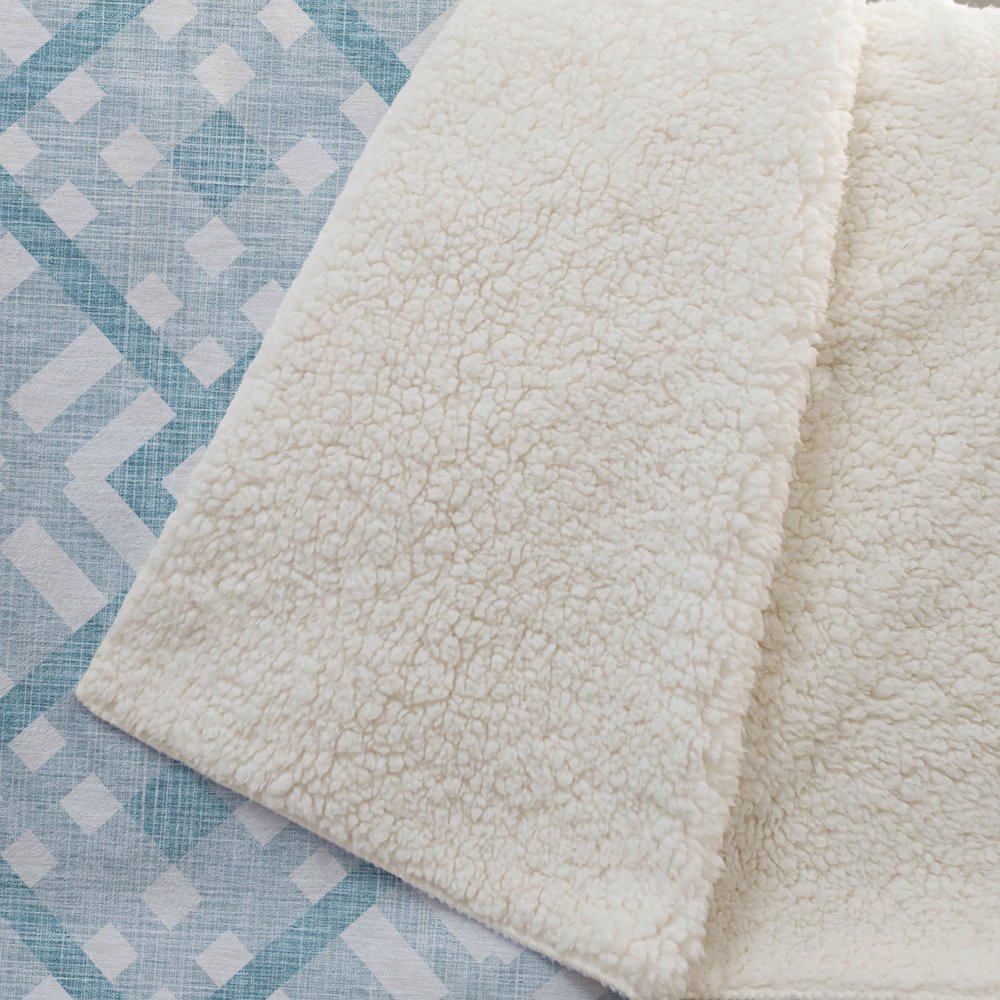 Premium Machine Washable ASB616 Teal 50" x 70" Sherpa Throw Blanket. Picture 2