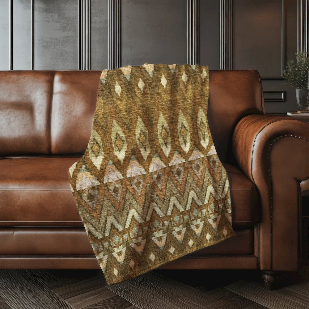 Premium Machine Washable ASB617 Brown 50" x 70" Sherpa Throw Blanket. Picture 4