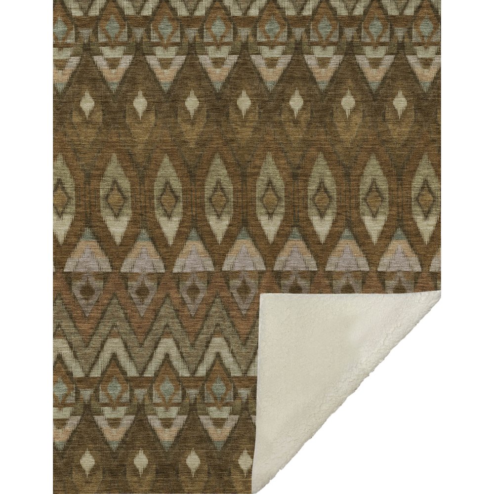 Premium Machine Washable ASB617 Brown 50" x 70" Sherpa Throw Blanket. Picture 1