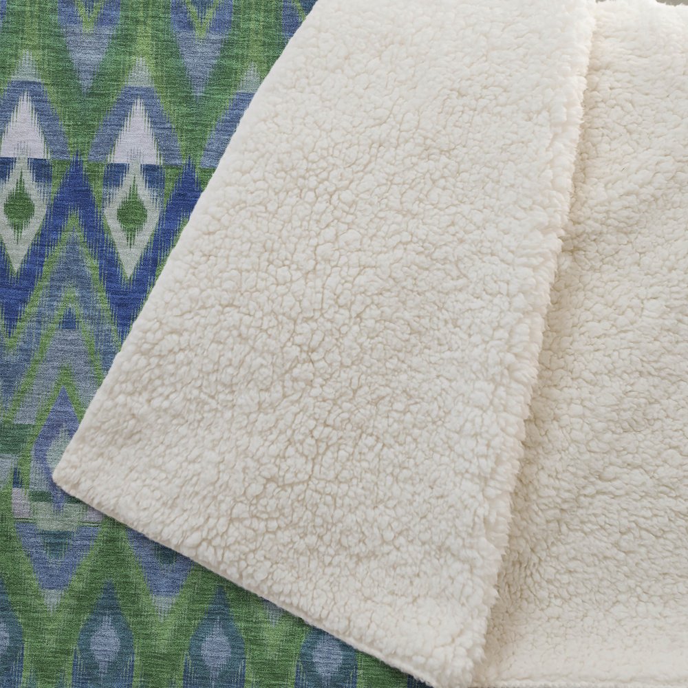 Premium Machine Washable ASB617 Green 50" x 70" Sherpa Throw Blanket. Picture 2